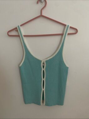 [M] A&F Teal Tank with cutouts